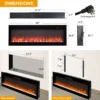 Electric Fireplace, Wall, Glass, Wall-mounted - view 6