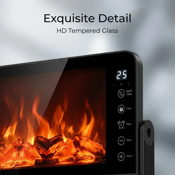 Electric Fireplace, Wall, Portable, Home1500W-2000W - view 3