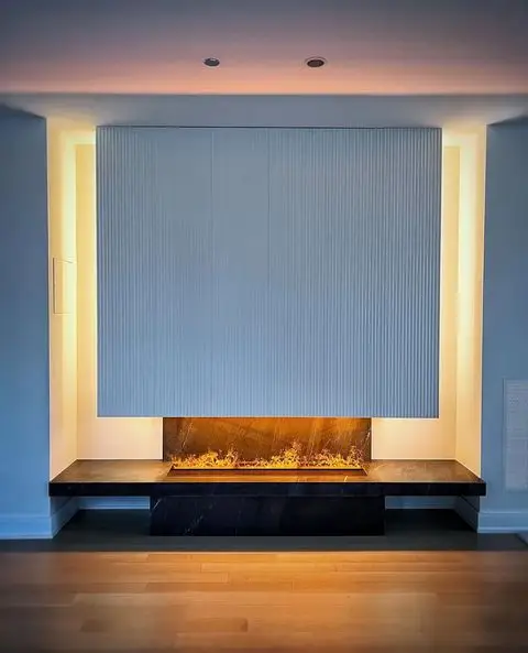 Electric Fireplace, Wall, Stainless Steel, Electric Fireplaces - view 4
