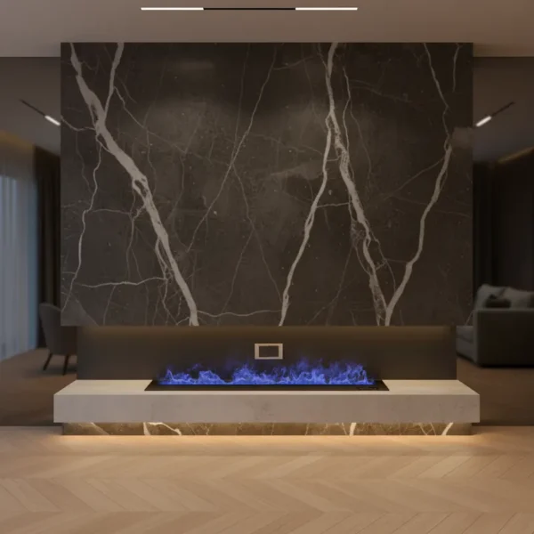 Electric Fireplace, Wall, Stainless Steel, Electric Fireplaces - view 6