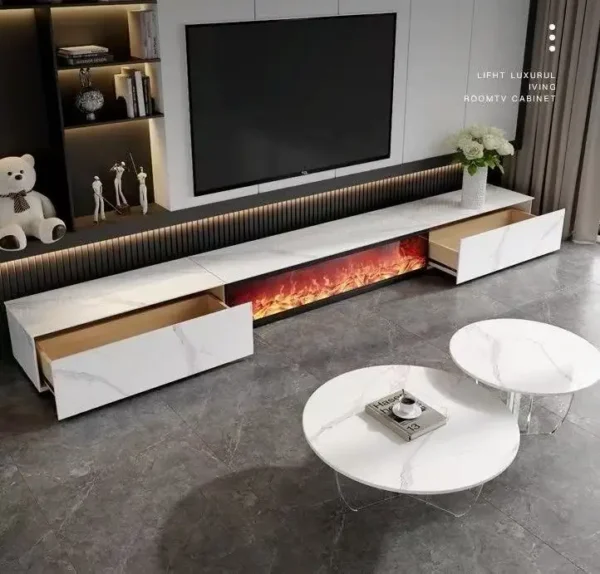 Electric Fireplace, Wood - view 4