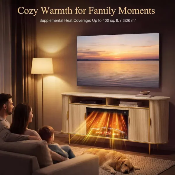 Electric Fireplace, Wood - view 5