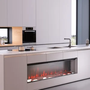 Electric Fireplace, YIKA, 900W, Log set+glass panel