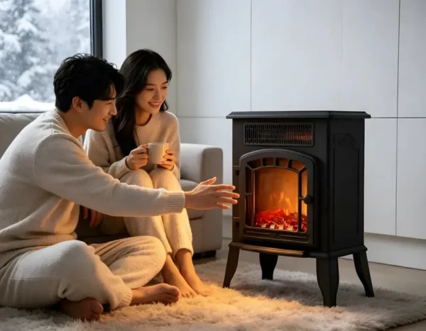 Electric Freestanding Fireplace, 2000W, 2000 W, Plastic - view 5