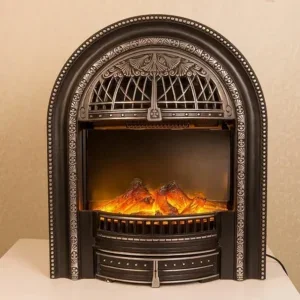 Electric Freestanding Metal Fireplace, LED, 80