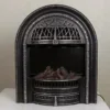 Electric Freestanding Metal Fireplace, LED, 80 - view 2