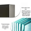 Electric Freestanding Metal Fireplace, LED, 80 - view 6