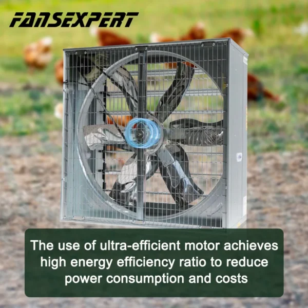 Electric Galvanized Box Fan, 1380mm, Axial, Roof - view 2