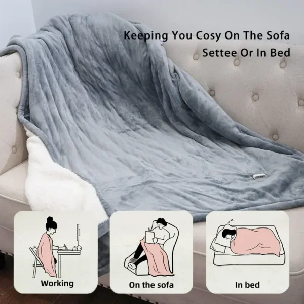 Electric Heated Blanket, 120V, 100W - view 3