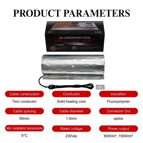 Electric Heated Blankets, 230V, Aluminum - view 3