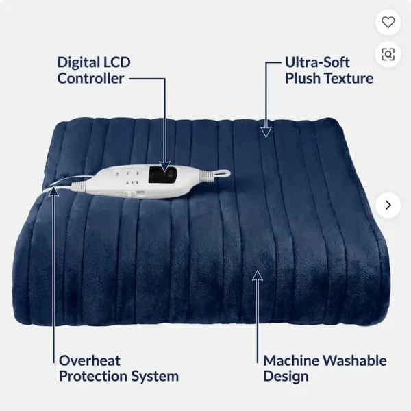 Electric Heated Blankets, LCD, AC220V, EU Plug - view 2