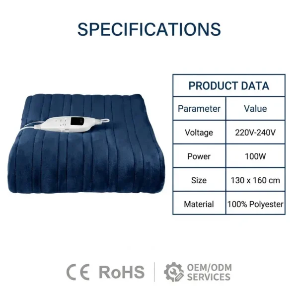Electric Heated Blankets, LCD, AC220V, EU Plug - view 5