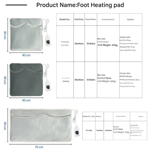 Electric Heated Foot Warmer, 120