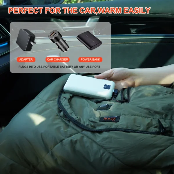 Electric Heated Puffy Blanket, 5V, USB - view 2