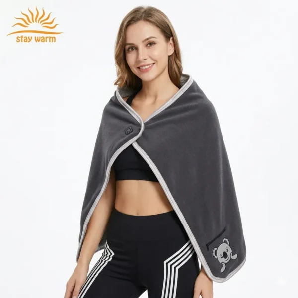 Electric Heated Shawl Blanket, Portable, 5V, USB