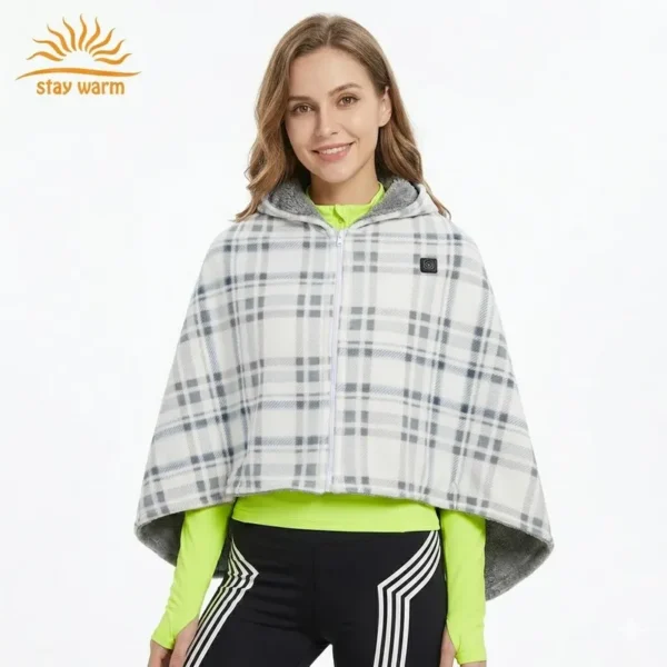 Electric Heated Shawl Blanket, Portable, 5V, USB - view 3