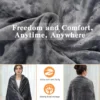 Electric Heated Throw Blanket, 110 W(0.15hp), Flannel Fleece - view 2