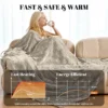 Electric Heated Throw Blanket, AC 110V-240V, Us Plug - view 2