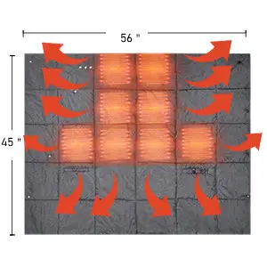 Electric Heated Throw Blanket, Portable, USB - view 3