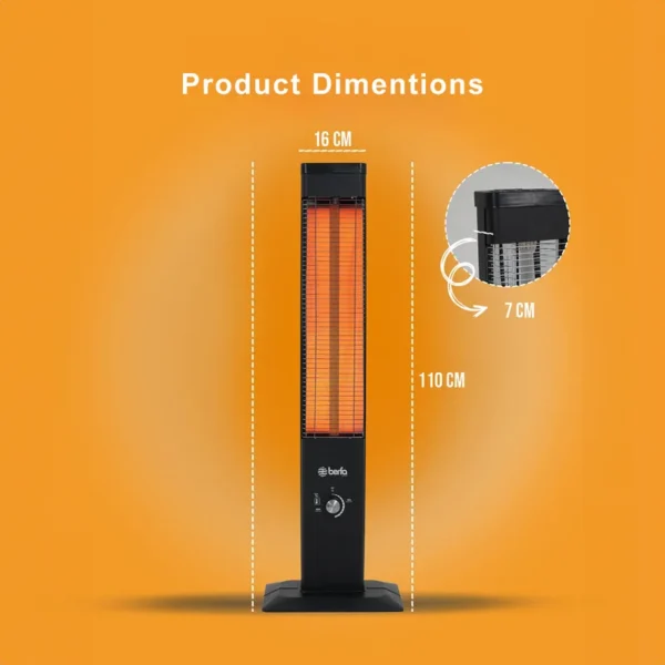Electric Heater, 1500 W, Plastic - view 2