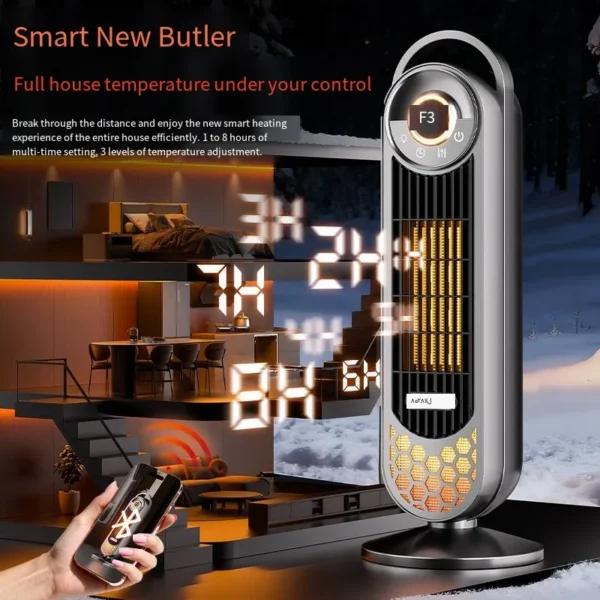 Electric Heater, 2000W, PTC, Portable - view 3