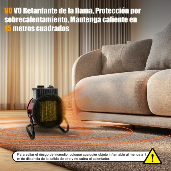 Electric Heater, 3-Mode(25W, 1000W, 2000W - view 6