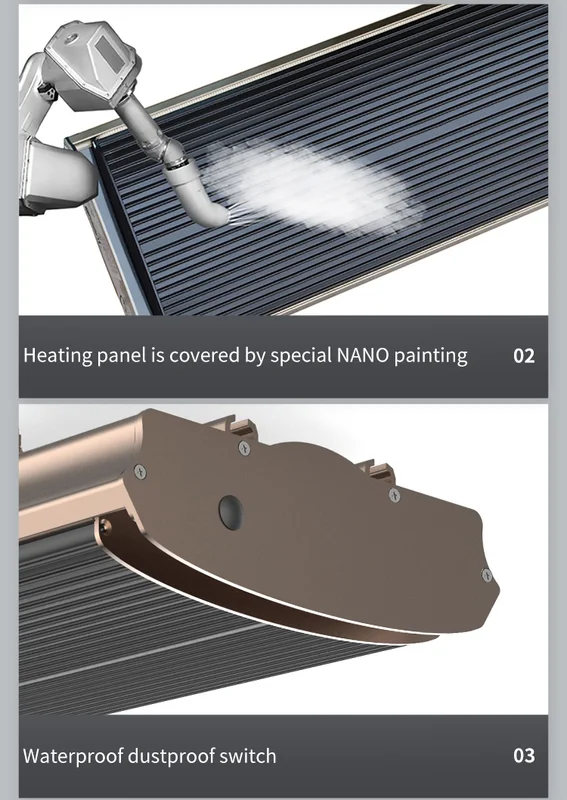 Electric Heater, Ceiling, 220-240V, 1800 W - view 3
