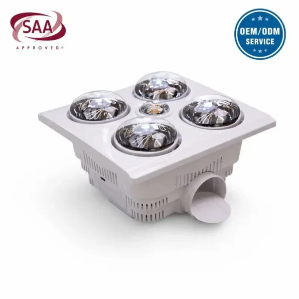 Electric Heater, Ceiling, Plastic, 3-In-1, 220-240V