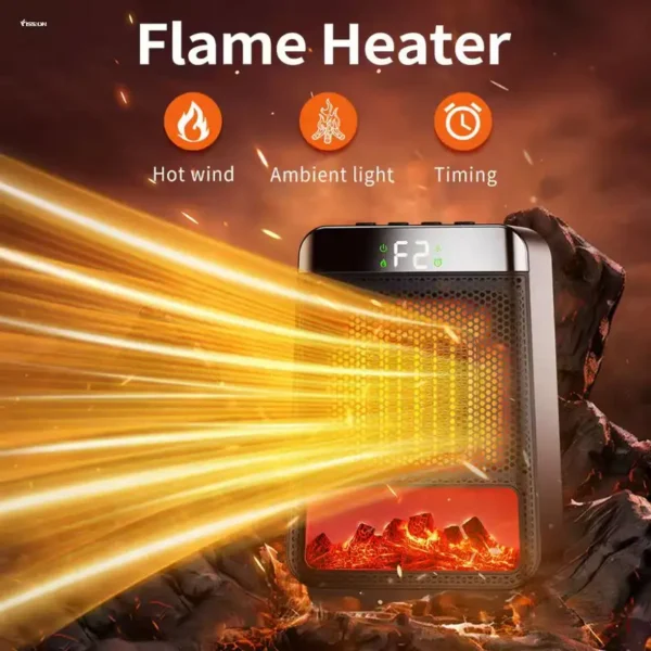Electric Heater, Portable, 1000W, ABS+PC+PTC - view 2