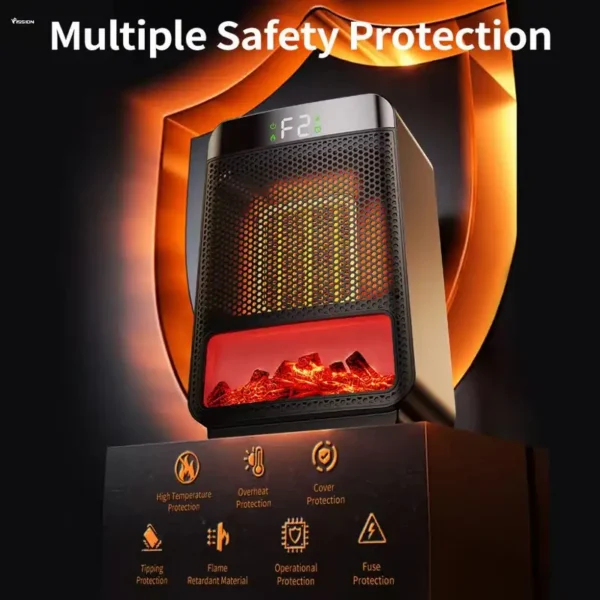 Electric Heater, Portable, 1000W, ABS+PC+PTC - view 4