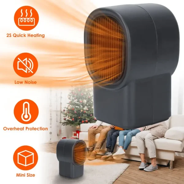 Electric Heater, Portable, 400W - view 3