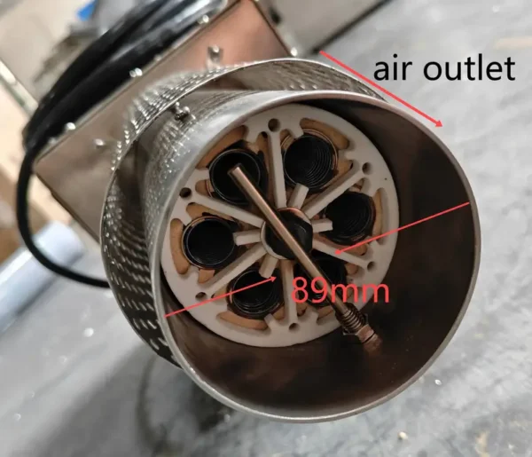 Electric Heater, Portable, Centrifugal, 300, Stainless - view 4