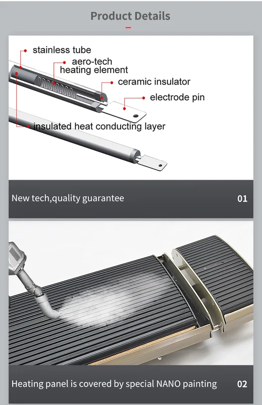 Electric Heater, Waterproof, 220V-240V, 1800W - view 4