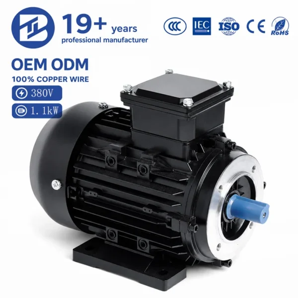 Electric Induction Motor, BIOTE, 380V, 1.1KW, 1.5KW