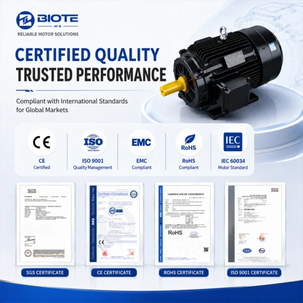 Electric Induction Motor, BIOTE, 380V, 1.1KW, 1.5KW - view 6