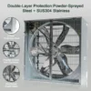 Electric Industrial Exhaust Fan, 48in, CFM, Steel - view 4