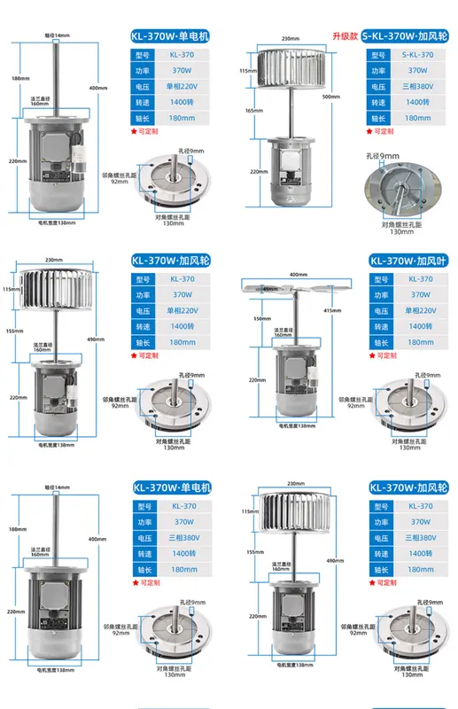 Electric Oven Fan, KL-750w/1400r/min, Metal - view 2