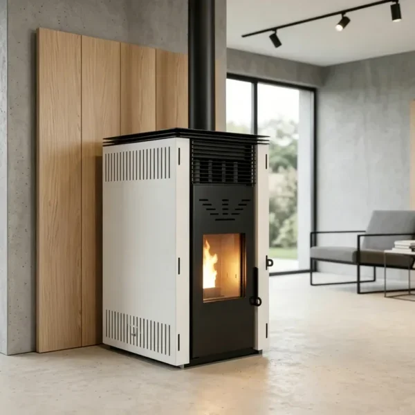 Electric Pellet Stove, 11kW, CARBON STEEL, KP0801A