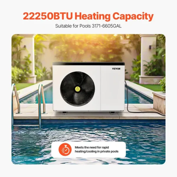 Electric Pool Heat Pump, 22250, BTU - view 2
