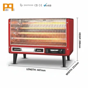 Electric Quartz Heater, 220, 1200W/2400W, Waterproof