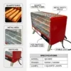 Electric Quartz Heater, 220, 1200W/2400W, Waterproof - view 3