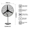 Electric Stand Fan, Electric Power, 230w(0.31hp) - view 2
