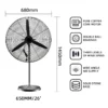 Electric Stand Fan, Electric Power, 230w(0.31hp) - view 3