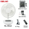 Electric Table Fan, Solar, USB, 5V, Brushless