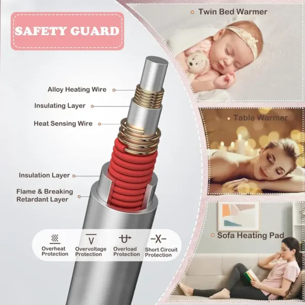 Electric Under Blanket, Portable, 150*80cm - view 4