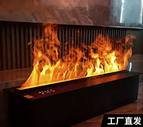 Electric Vapor Fireplace, 1m, Stainless, 304, 3D - view 4