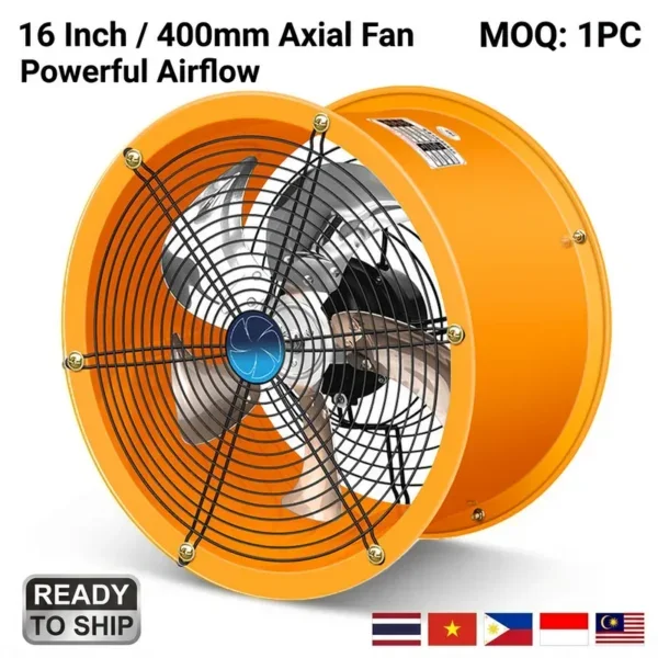 Electric Wall-mounted Axial Fan, 16-inch, 220 V