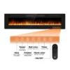 Electric Wall-mounted Fireplace, 68-Inch, 1500 W, Metal - view 2