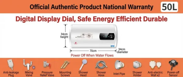Electric Water Heater, 40L, 2000W - view 3