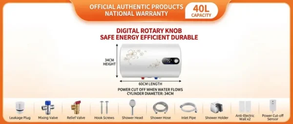 Electric Water Heater, 40L, 2000W - view 5